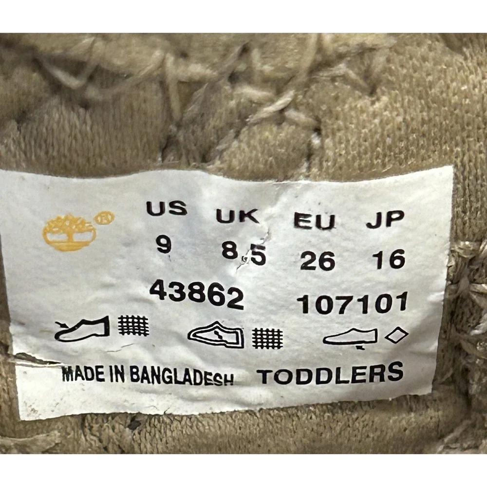 Timberland Toddler Brown‎ And Tan Strap Sandal Water Shoes Size 9 Unisex